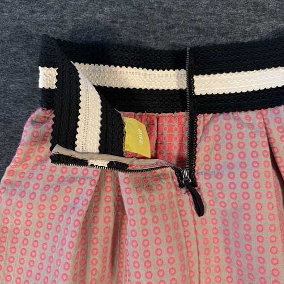 Maeve Anthropologie Pleated Swing Skirt Smal Pink Elastic Waist Pockets - Picture 5 of 6